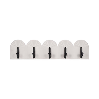 24 5-arch Wall Hooks, White