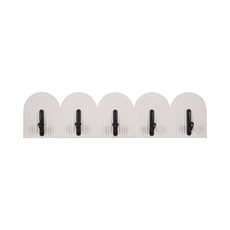 24 5-arch Wall Hooks, White