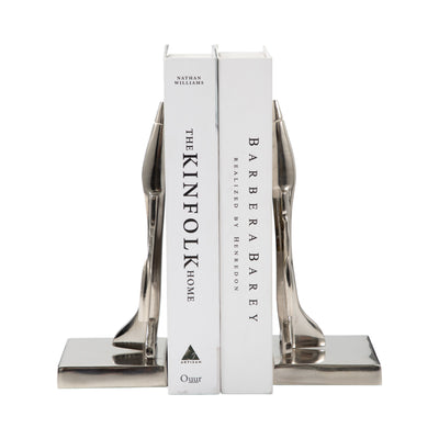 S/2 9 Orleans Silver Plane Bookends