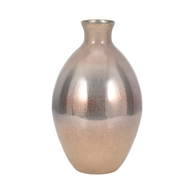 GLASS, 15 BULBOUS VASE, CHAMPAGNE