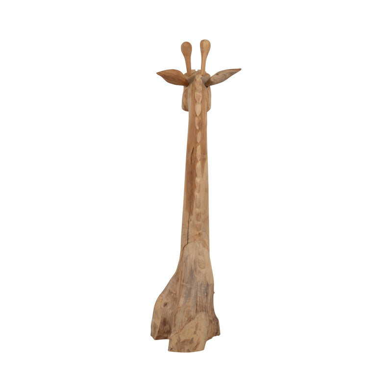 Wood, 45 Giraffe Bust, Natural