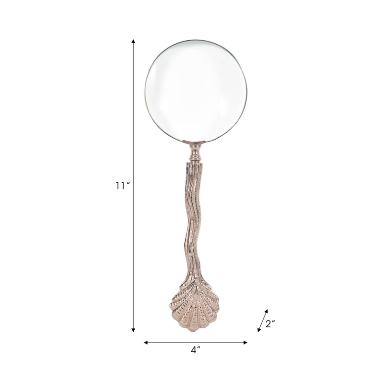 11 Seashell Magnifying Glass, Silver