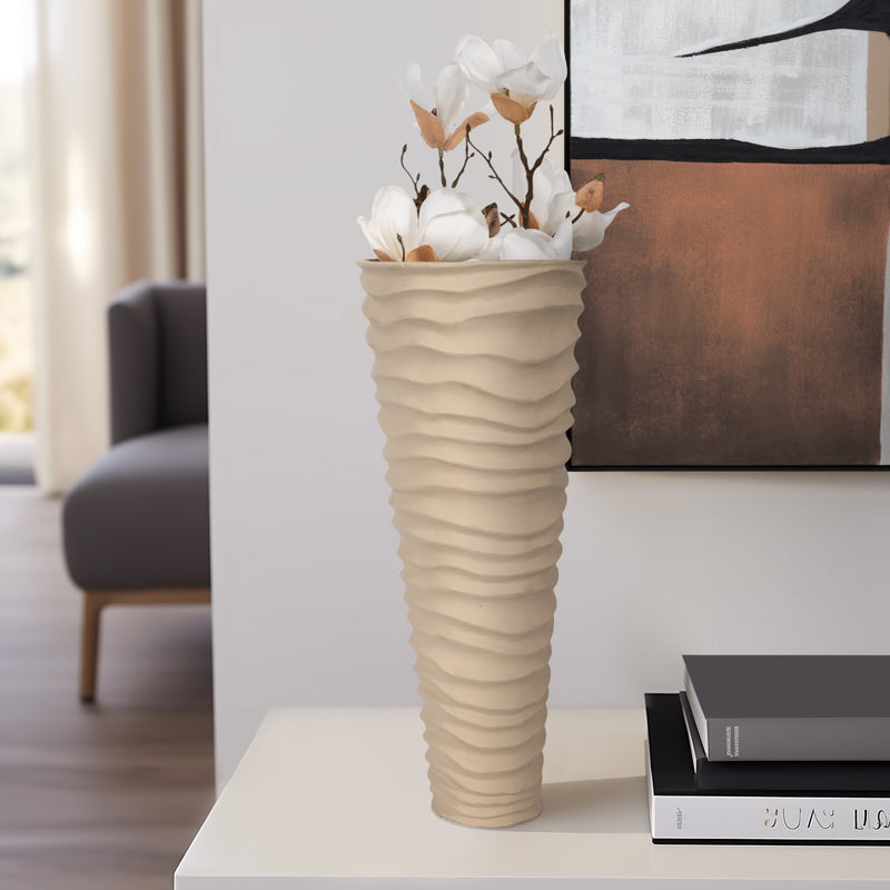 METAL 18, RUGGED VASE, IVORY/NICKEL