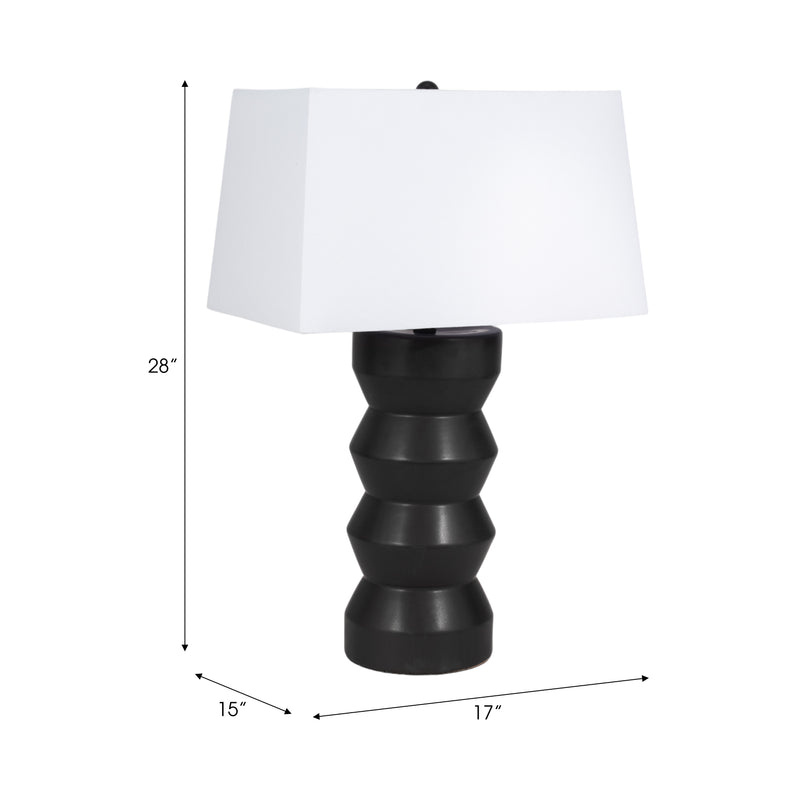 28 Totem Table Lamp, Black