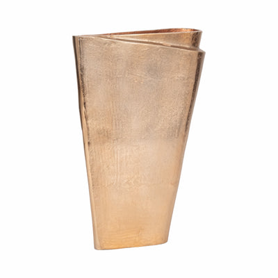 16 Balee Metal Origami Vase, Champagne