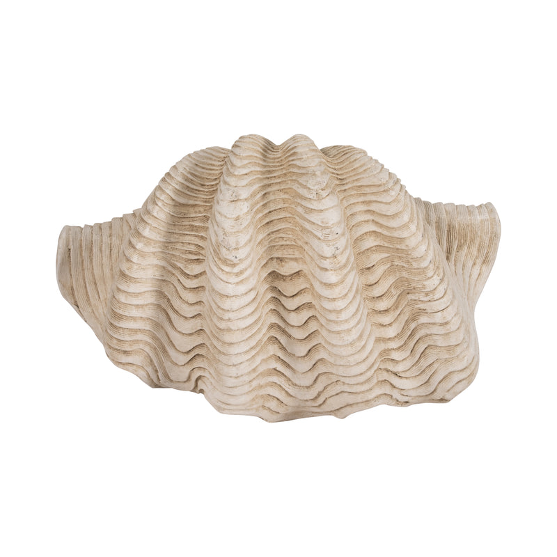 16 Pearlized Clam Shell Bowl, Ivory