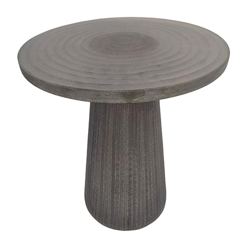 Glass, 18 Accent Table W Brass Base, Smokey Brown