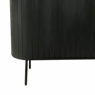 60x31 Ribbed Cabinet, Black