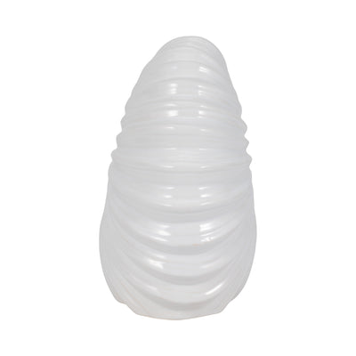 CER, 12 SHELL VASE, WHITE