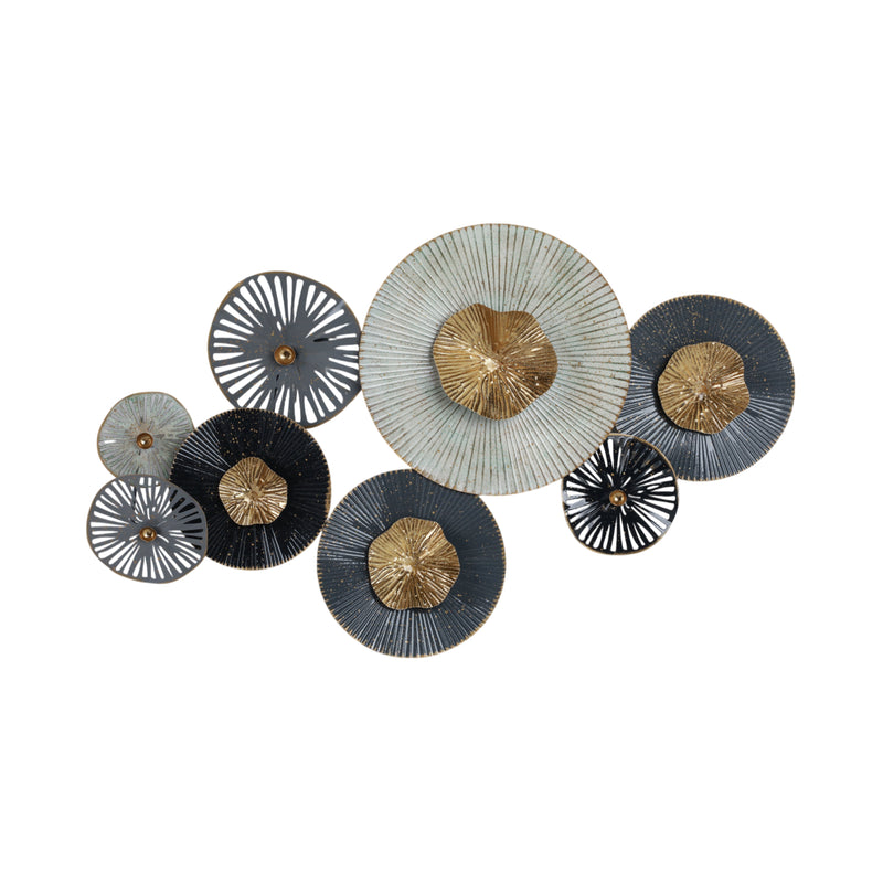 METAL 35 2-DIMENSIONAL LILY PADS, GRAY WB