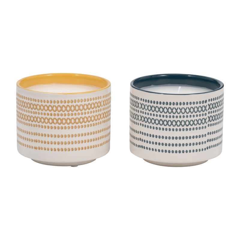 5 15oz X Dots Citro Candle, Yellow