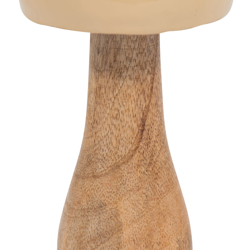 WOOD, 8 CONED MUSHROOM, IVORY