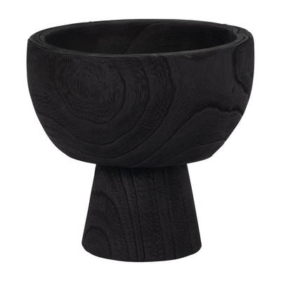 WOOD, 8 BOWL W/ STAND, BLACK