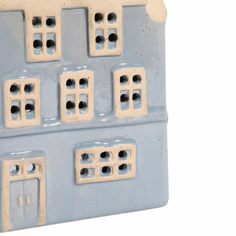 8x5 Homestead House Tealight Holder, Blue