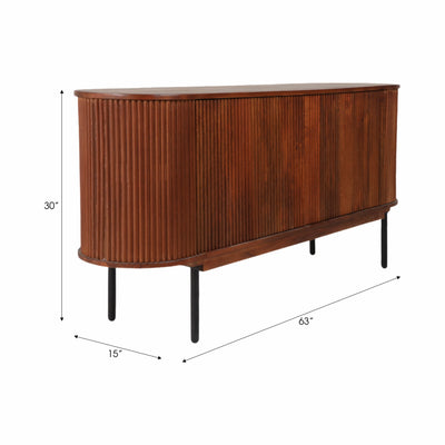 63 Rounded Ridges Sideboard, Brown