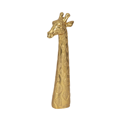 13 Giraffe Head Tabletop Decor, Gold