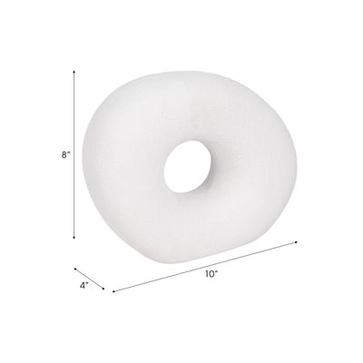 10 Textured Open Cut-out Slanted Circle Object, W