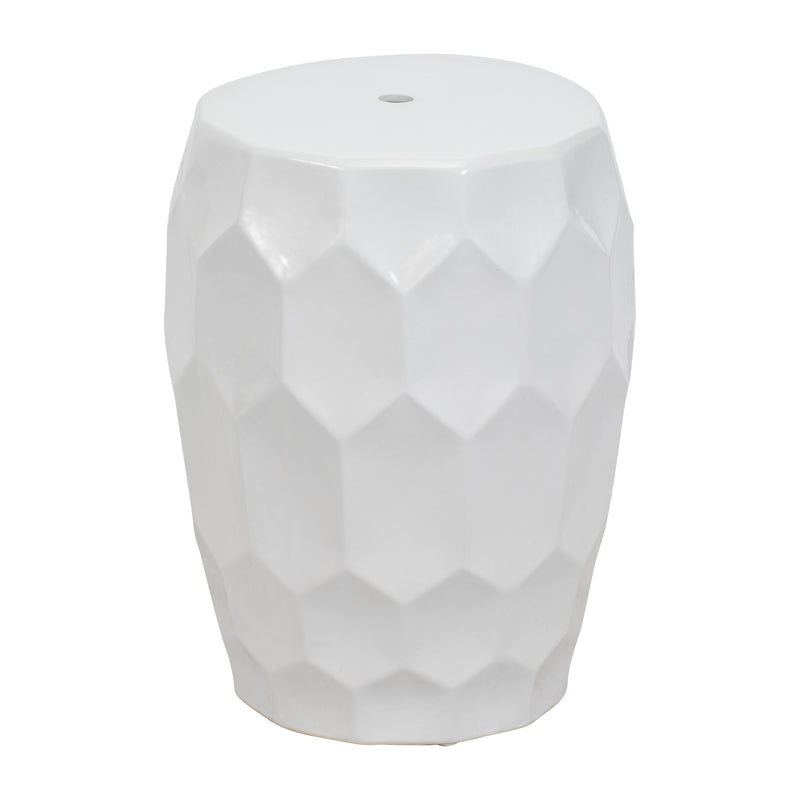 Cer,, 18 Beehive Stool, White