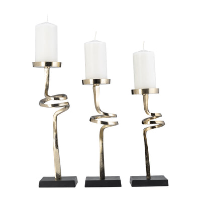 Metal,s/3 13,15,17,abstract Candle Pillar Holder,