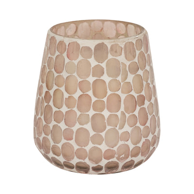 Glass, 5 18 Oz Mosaic Scented Candle, Soft Pink