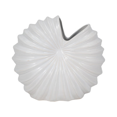 CER, 12 SHELL VASE, WHITE