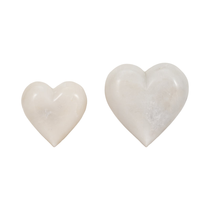 MARBLE, 5 HEART, WHITE