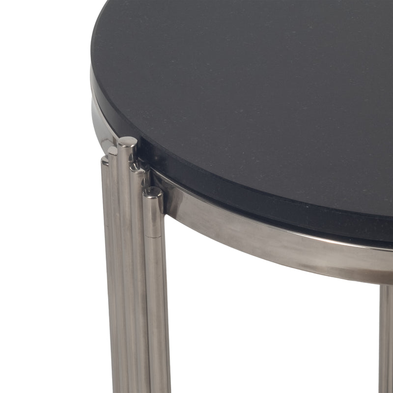 23 Aldine Stainless Steel Accent Table