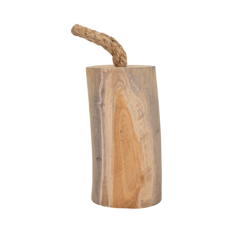 Wood, 10 Door Stopper W/ Handle, Natural