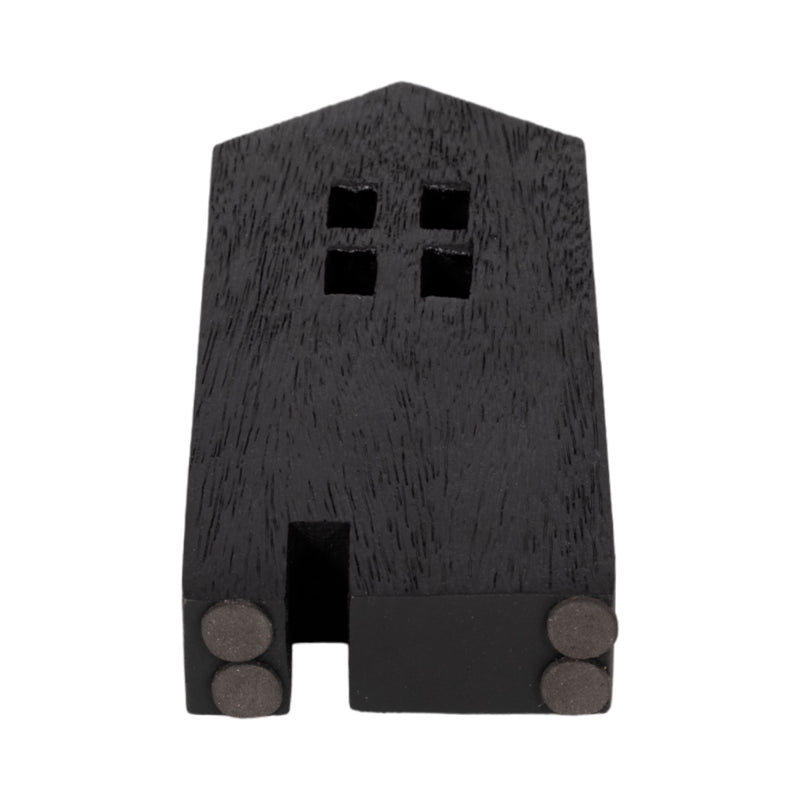 8 Wood House Decor, Black