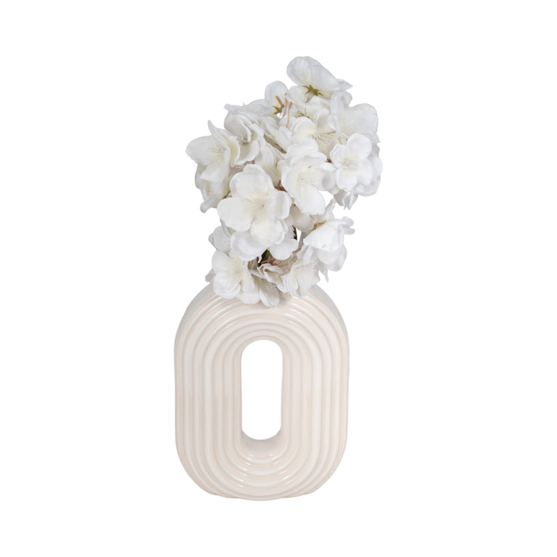 8 Oval Arch Vase, Ivory