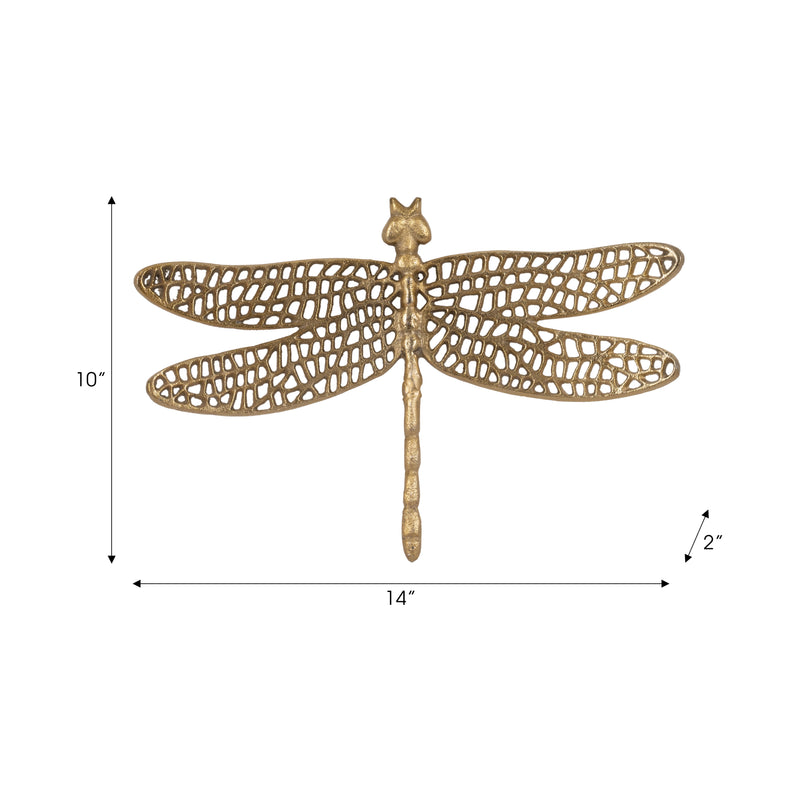 Metal, 14 Dragonfly W/ Cutouts , Gold