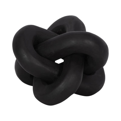 Wood, 6 Decorative Knot, Black