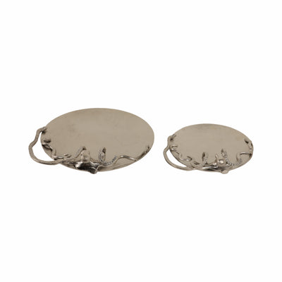 S/2 13/16 Octopus Trays, Silver