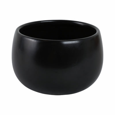 Ceramic 7 Face Planter, Matte Black