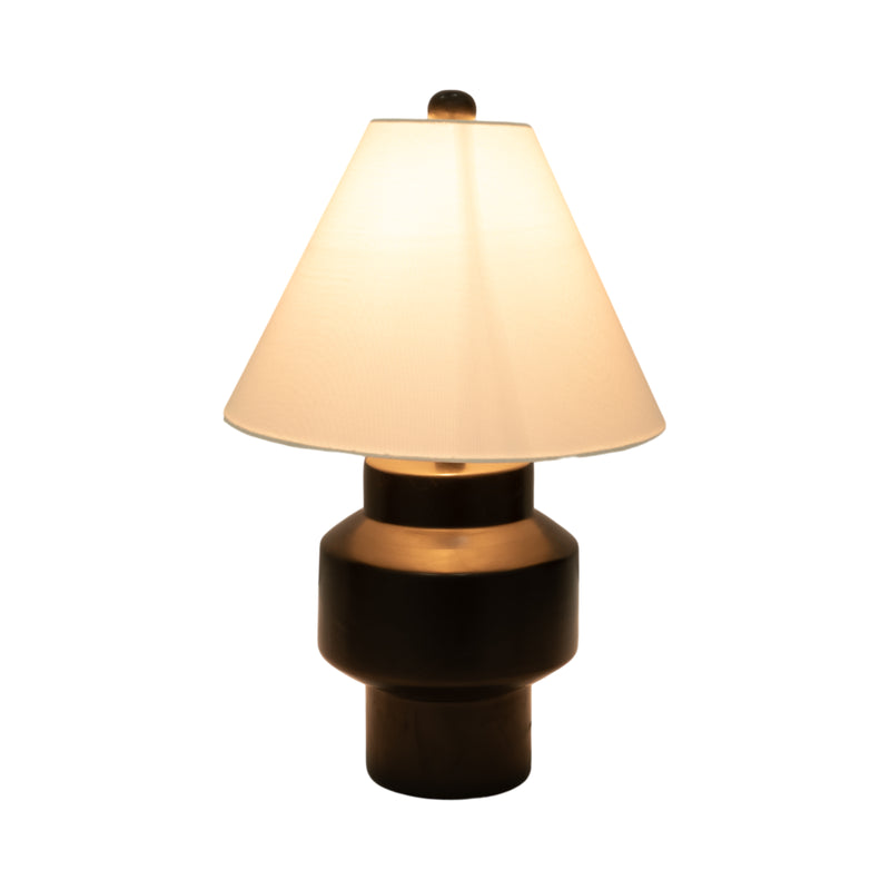 22 Modern Cylinder Table Lamp, Black