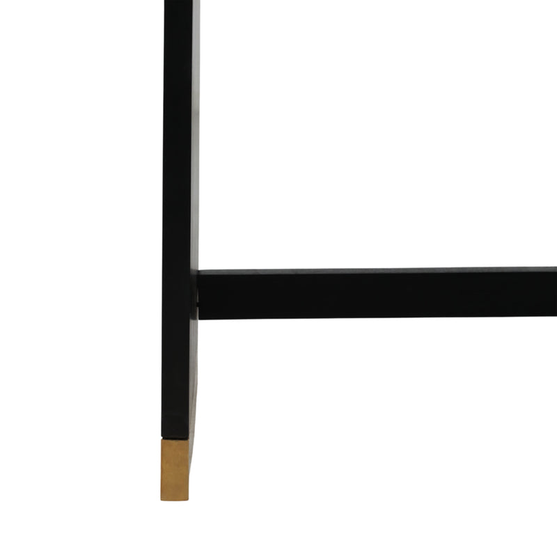 S/2 20/24WALKER ACACIA WD ACCENT TABLES,BLK/2BXS