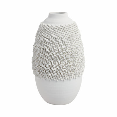 14 Arroyo Medium 3d Printed Porcelain Vase, Ivory