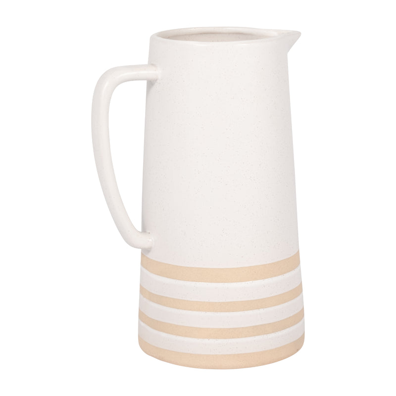 CER, 10 PITCHER WITH LINES, IVORY