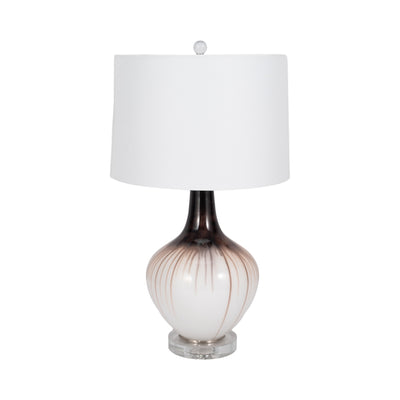 Glass 26 2-tone Bottle Table Lamp, White