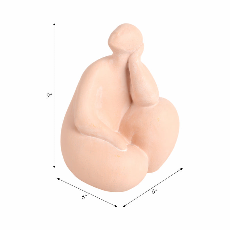 9 Curvy Sitting Figure, Terracotta