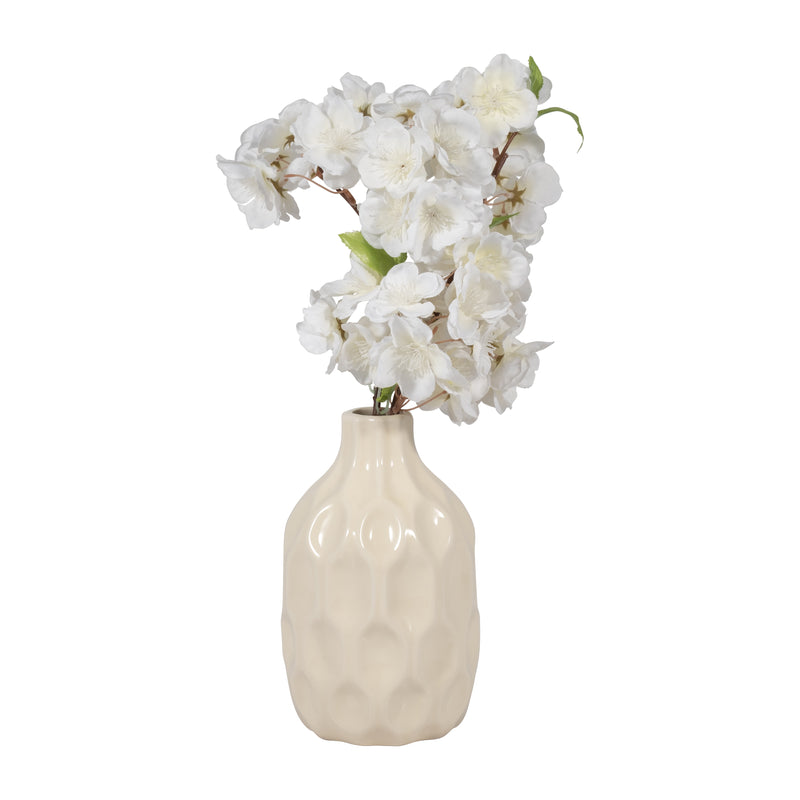 CER, 8 HONEYCOMB DIMPLED VASE, COTTON