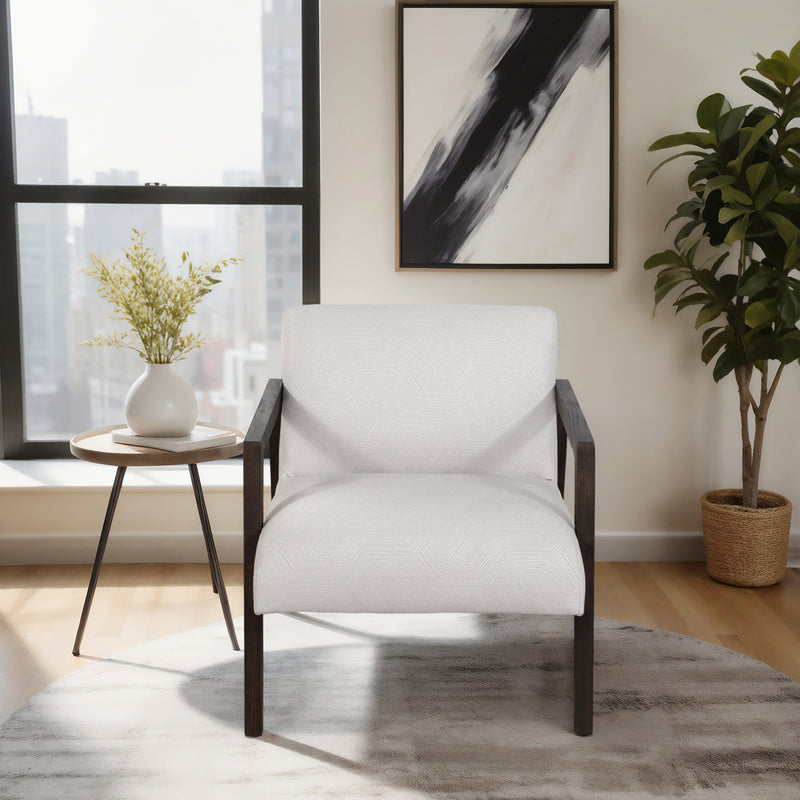 28 Brunner Accent Chair, White/black