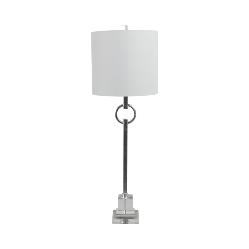 35 Padua Crystal Base Silver Table Lamp