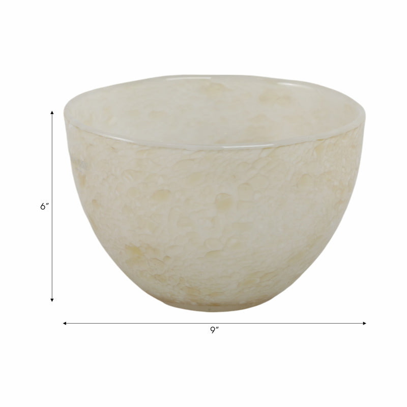 9 Durban Cream Glass Bowl