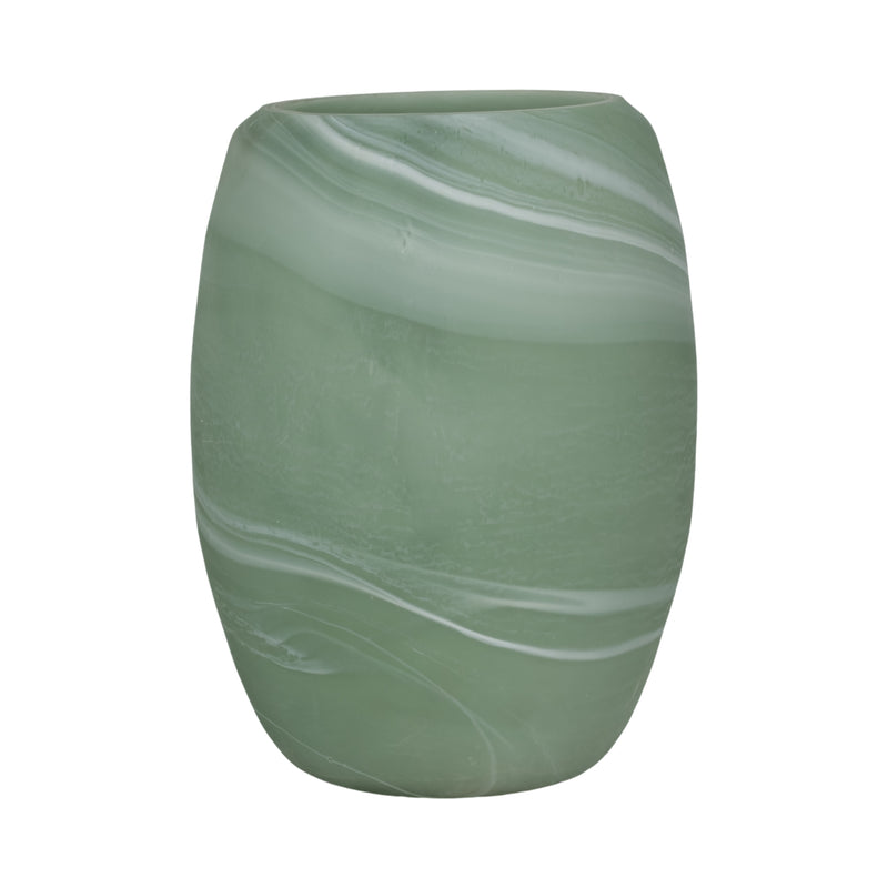 16 Garbo Large Green Glass Vase