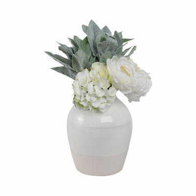 CLAY, 11 2-TONE REACTIVE VASE, IVORY