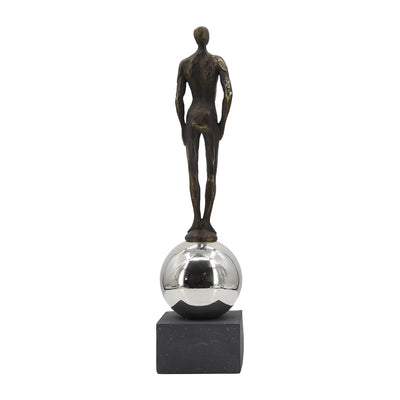 22 Augusta Male Statuary With Steel Sphere