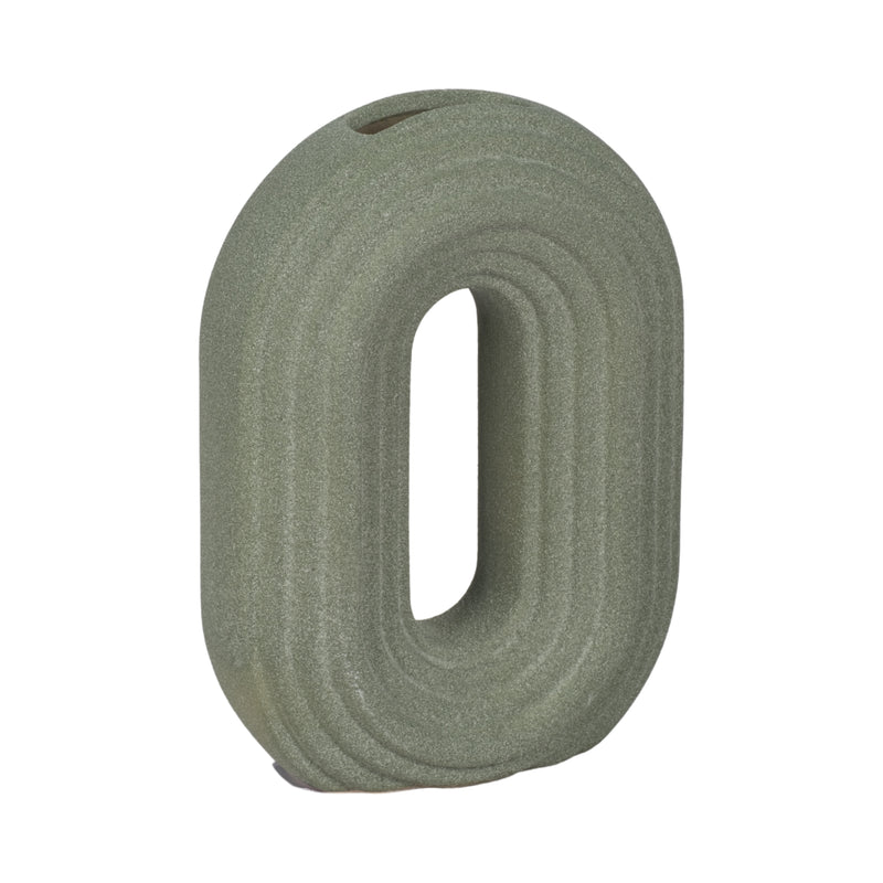 8 Oval Arch Vase, Sage Green