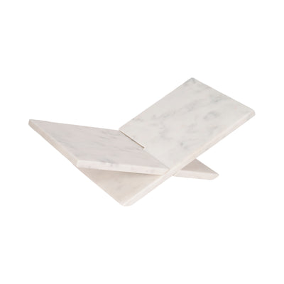 18 Marble Bookstand, White