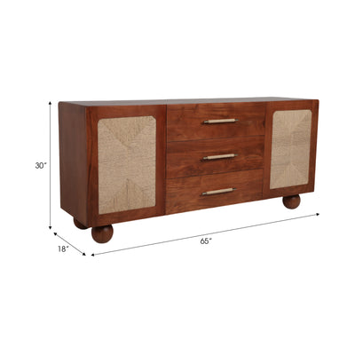 65 ACACIA ABACUS SIDEBOARD, BROWN